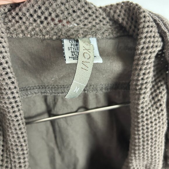 XCVI Mesh Collar Jacket M Brown 3/4 Sleeve - Picture 5 of 5